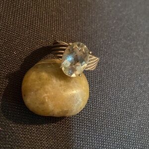 Silver Rhinestone Ring 925